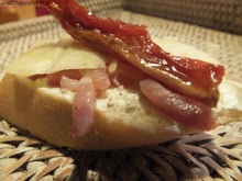 Toast tomate séchée et lardons