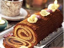 Bûche à la ganache au the