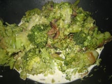 Brocolis et champignon à la crème