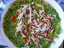 Crêpes aux épinards et ses garnitures