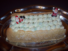 Bûche croustillante au chocolat blanc et lait