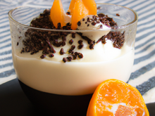 Mandarine curd et mousse au chocolat blanc