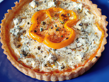 Tarte poivron gorgonzola