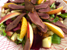 Salade de magret de canard aux pommes fruits