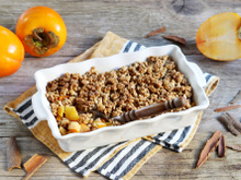 Crumble au Kaki Ribera del Xúquer AOP et aux épices