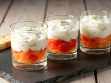 Verrine de saumon fumé et St Môret