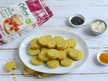 Sablés salés sans gluten aux graines de pavot, curcuma et amandes