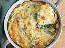 Gratin de vert de poireaux au parmesan