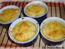 Verrines gratinées aux courgettes et jambon