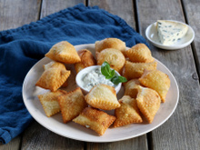 Ravioles frites à la Fourme d'Ambert