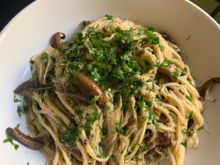 Spaghettis aux cèpes en persillade