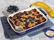 Porridge aux myrtilles au four