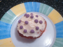 Cupcakes aux pralines roses glaçage au mascarpone