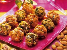 Bouchées fraîches aux cacahuètes et aux pistaches