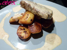 Rumsteak sauce roquefort et ses petites pommes de terres