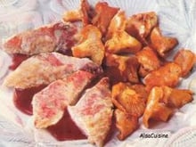 Filets de rougets et fricassée de girolles