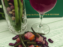 Haricots rouges et cocktail de fruits de mer