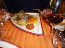 Pintade aux noisettes et au pommeau