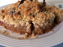 Gâteau crumble poires et chocolat