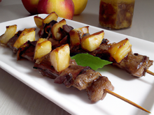 Brochette d'agneau au Chutney de pommes