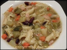 Soupe au pistou et jarret demi-sel