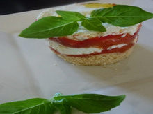 Mille-feuilles tomates et chèvre
