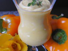 Smoothie chèvre, poivrons jaunes