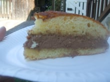 Génoise et crème fouettée au chocolat