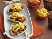 Mini crumbles de soufflés apéritifs aux légumes du soleil