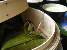 Papillote de poisson Cambodgienne au Curry rouge