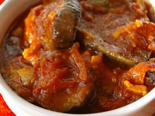 Cassolette d'aubergines à la sauce tomate