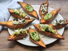 Patates douces rôties et ses 3 toppings