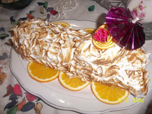 Bûche Mousse Choco et Meringue