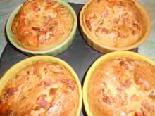 Clafoutis au jambon et à la mimolette