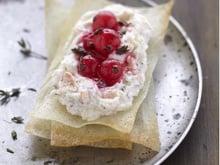 Crousti brick à l'apérivrais Tartinade au saumon et groseilles au thym