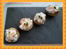 Champignons farcis surimi et ricotta