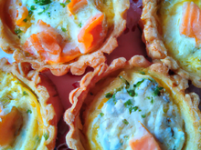 Mini-quiche sans pâte au saumon et Philadelphia