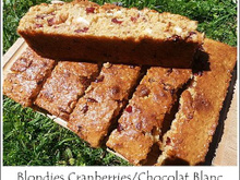 Blondies cranberries chocolat blanc