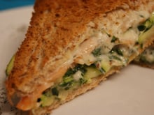 Croque saumon, béchamel au boursin