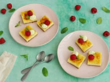 Cheesecake façon crème brûlée à la framboise