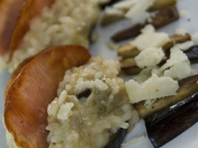 Risotto d'aubergine et cantal