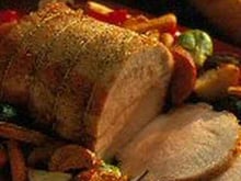 Rôti de porc aux pêches