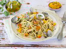 Linguine au potimarron et palourdes