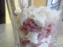 Verrine de radis et fromage de chèvre