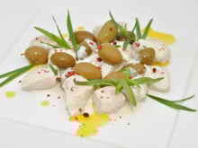 Bouchées de dinde crémées aux olives et à l'estragon