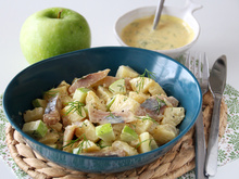 Salade de hareng fumé aux deux pommes