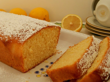 Gâteau au citron avec sorbet à la banane