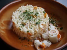 Risotto auxcourgettes et surimi au Thermomix