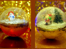 Boule de Noël dessert : mousse au choco-nutella sous un lit de biscuits chocolat