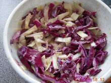 Chou blanc et chou rouge vinaigrette